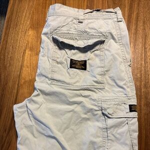 Ralph Lauren Polo Jeans Co Cargo Shorts Men 40 Khaki￼ Distressed